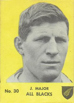1968 Playtime Rugby Gum Famous Rugby Players - Yellow #30 John Major Front